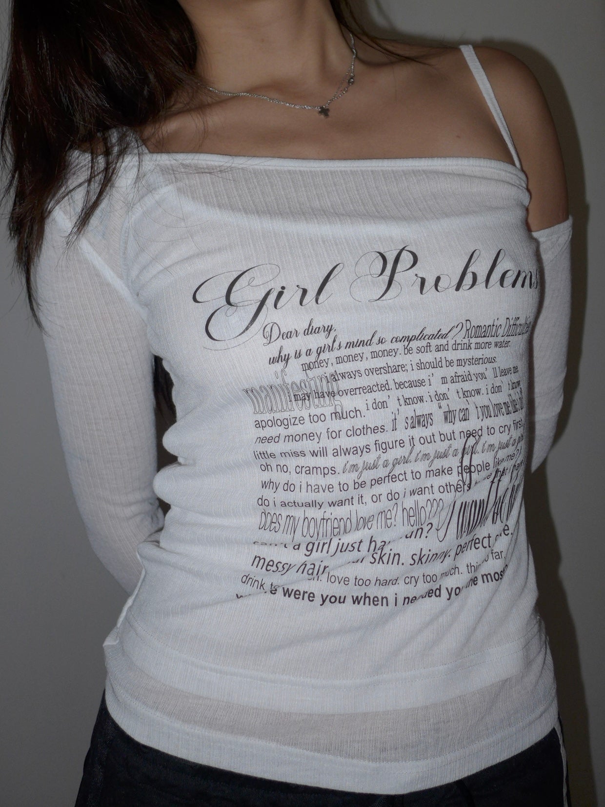 girl problems top(dark brown)