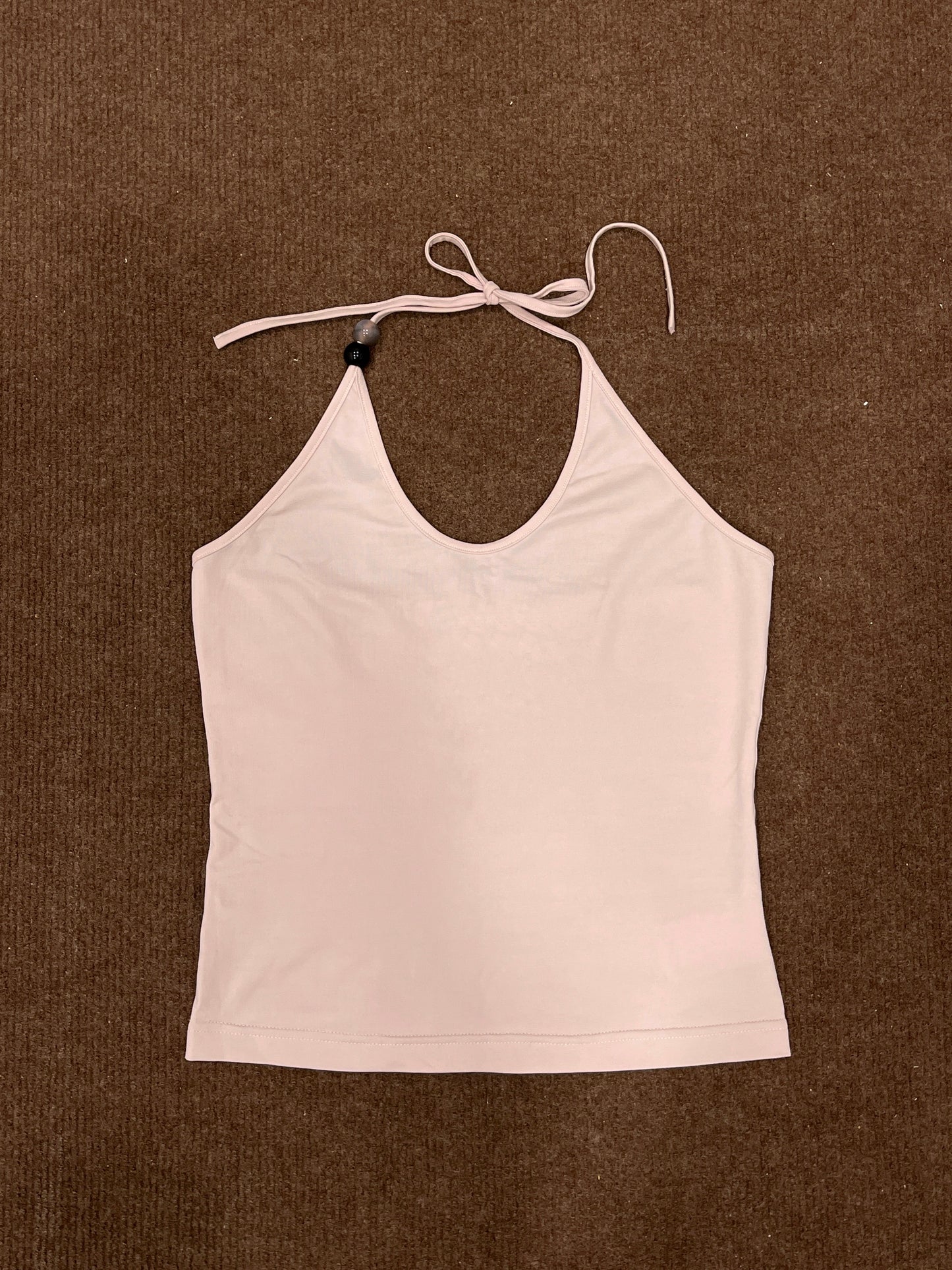 agate beads halter top(blush pink)