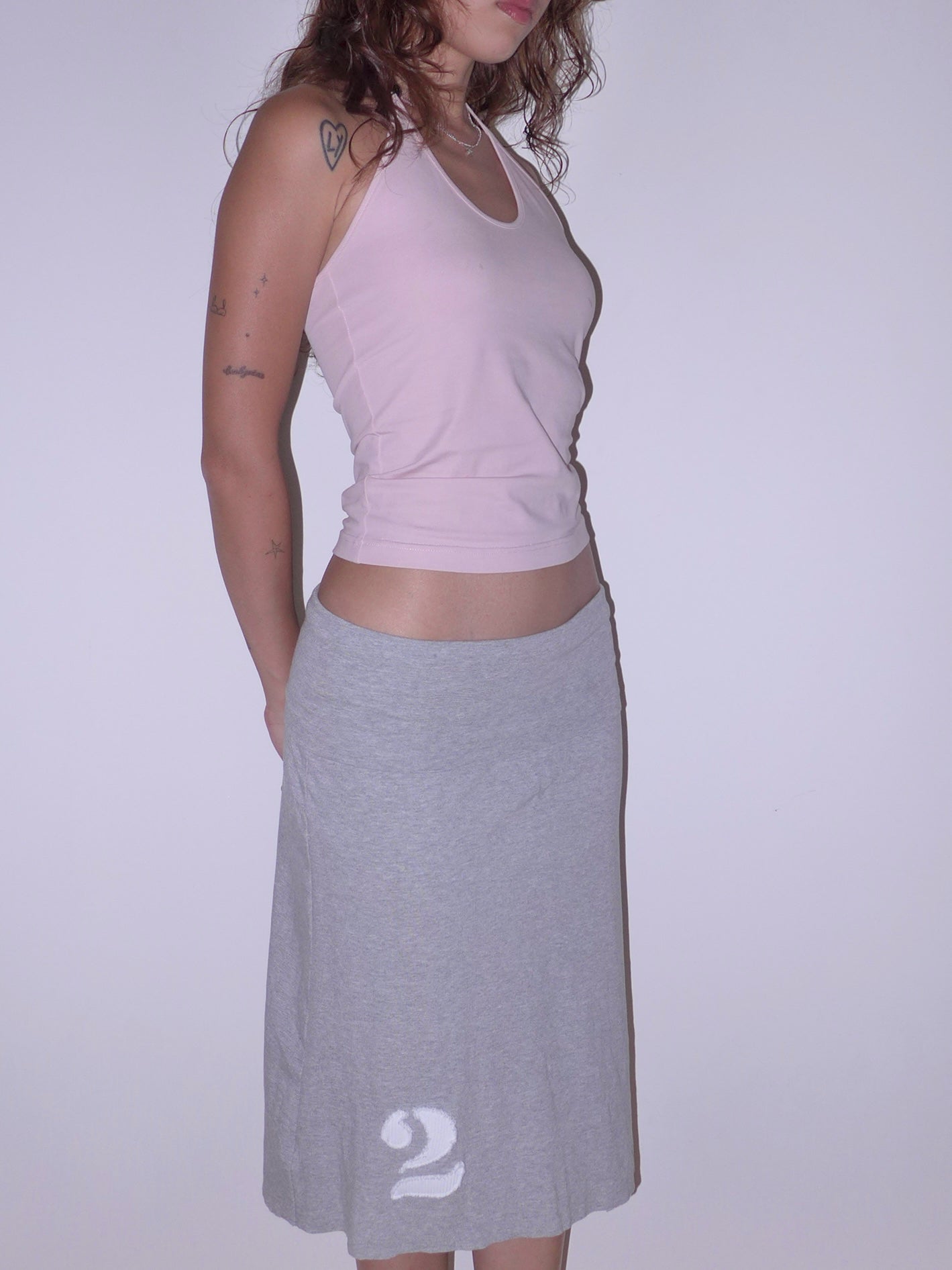 agate beads halter top(blush pink)