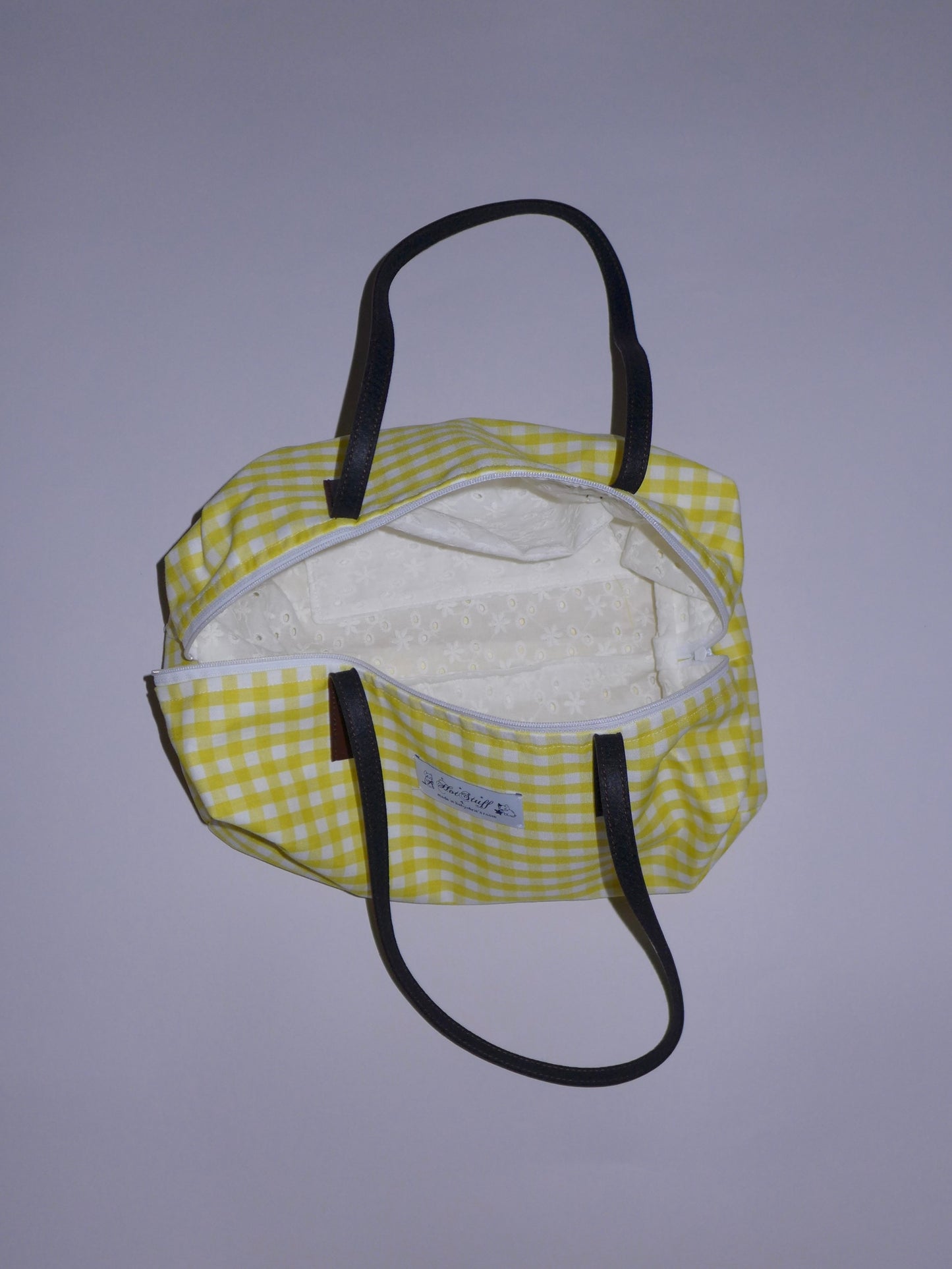 ava box bag(yellow gingham)