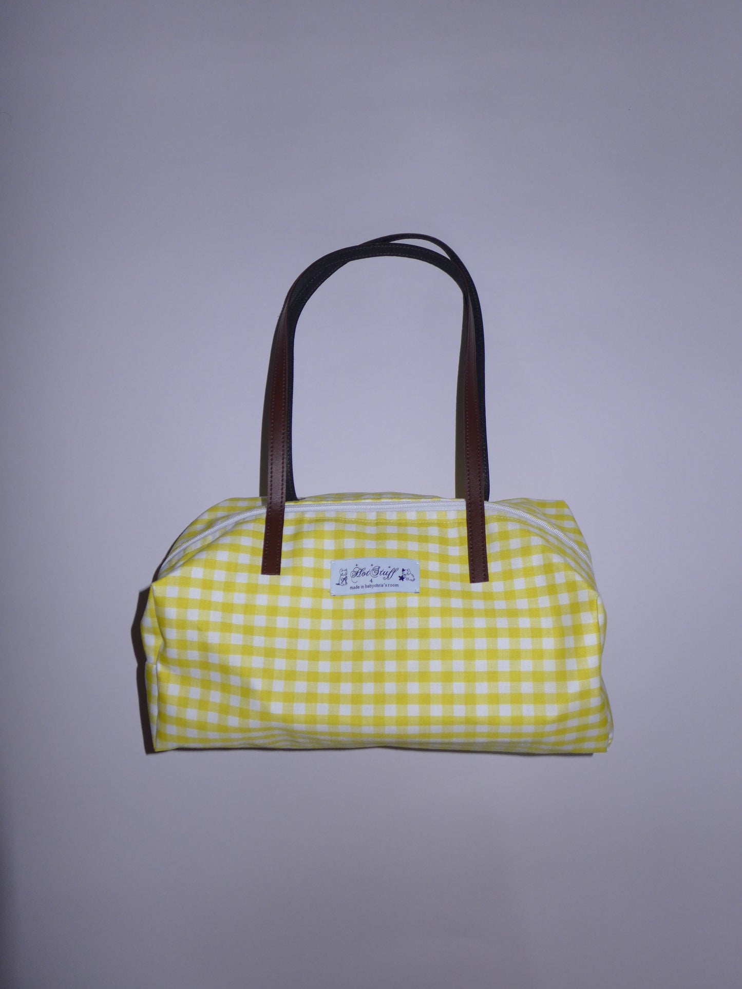 ava box bag(yellow gingham)