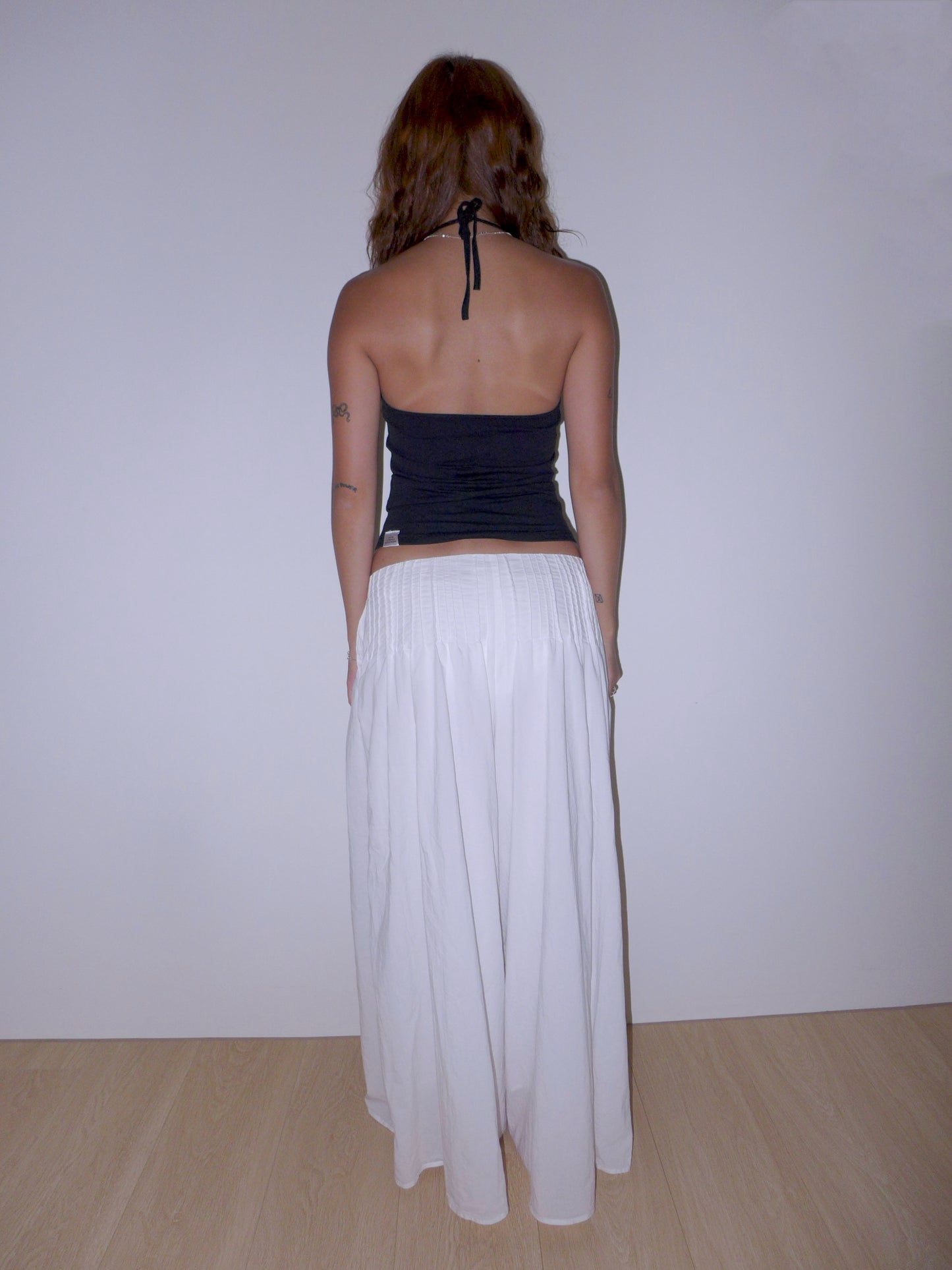 agate beads halter top(black)