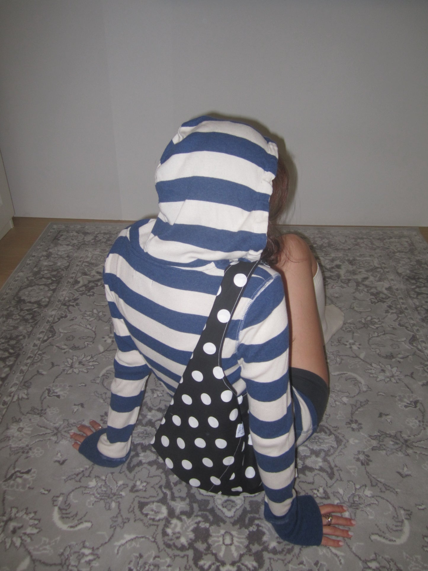 lucy shoulder bag(black polka dot)