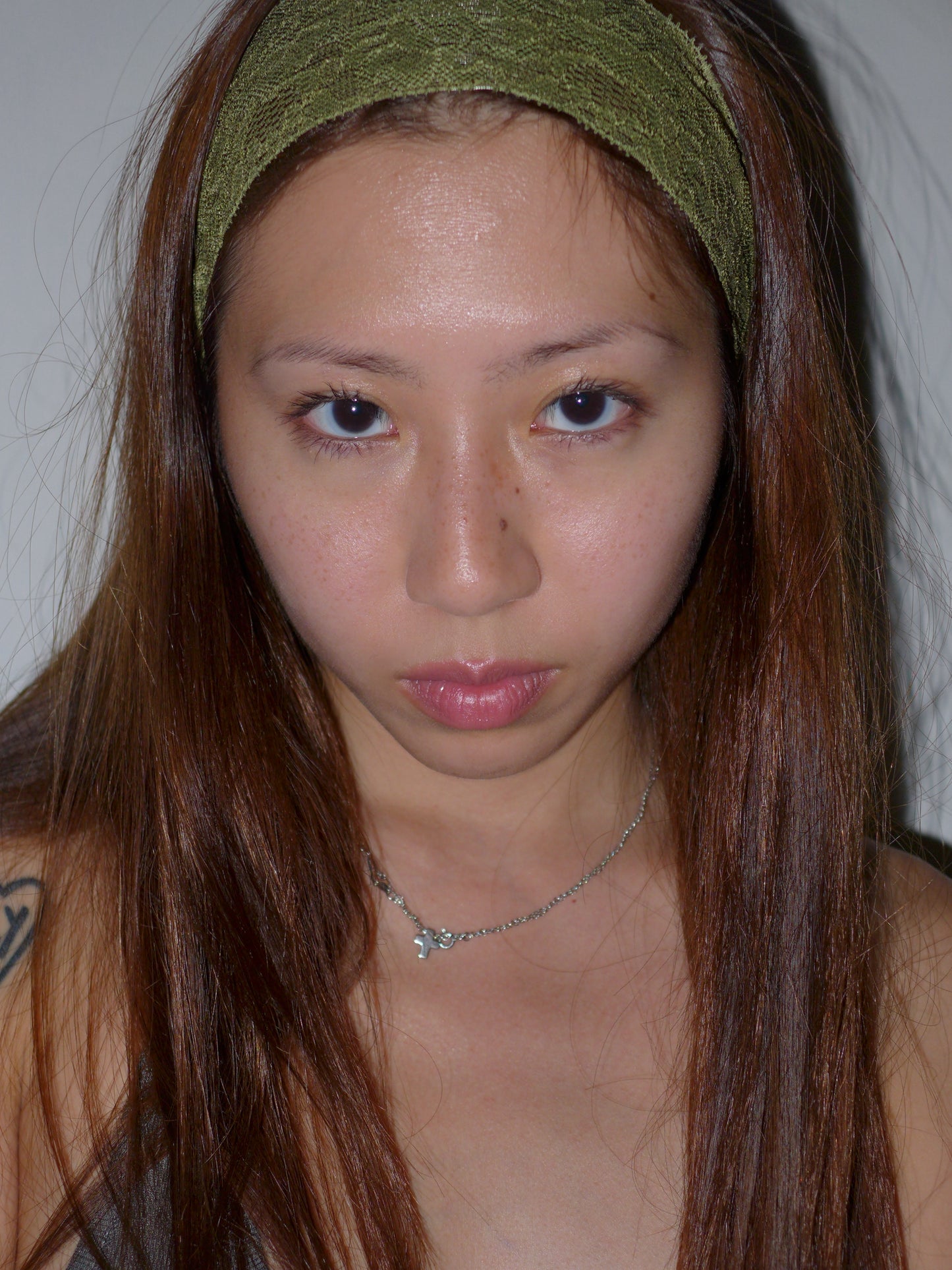 lace headband(olive green)