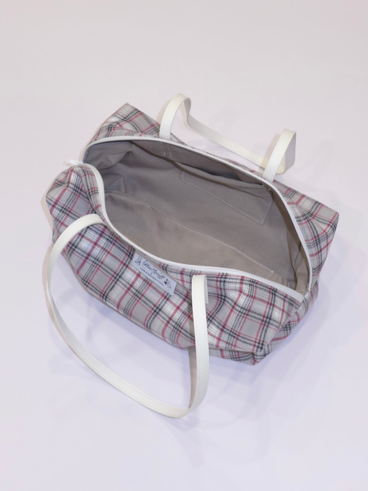 ava box bag(gray plaid)