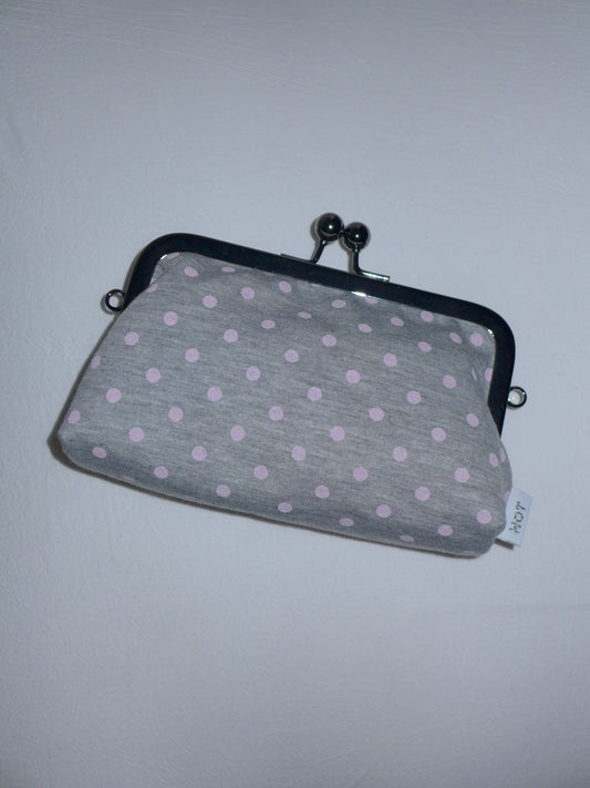 kiss lock pouch(pink polkadot)