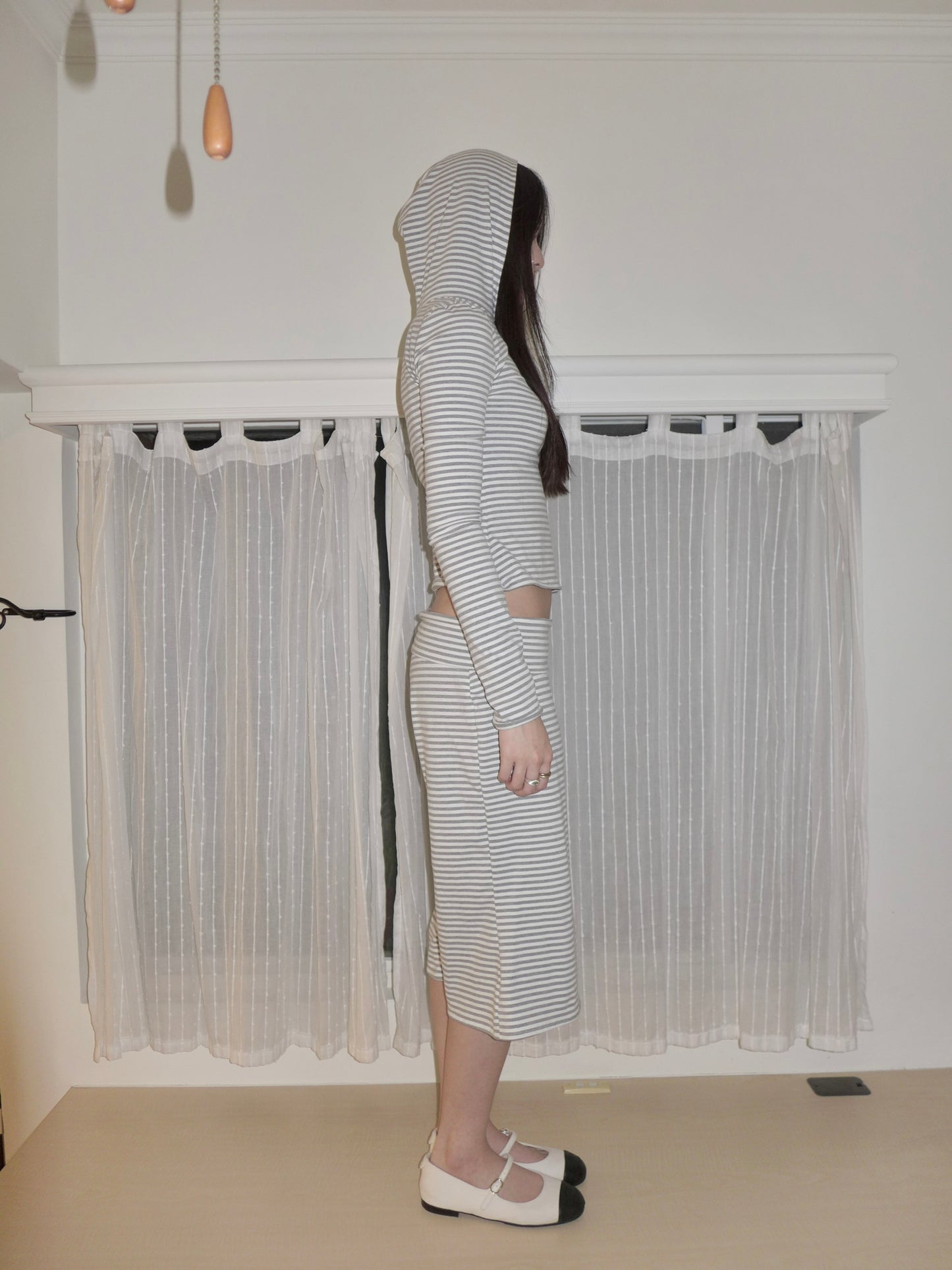 riley striped pants(grey)