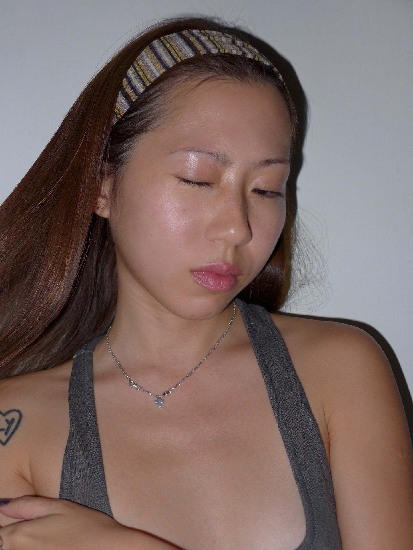striped headband(umber)
