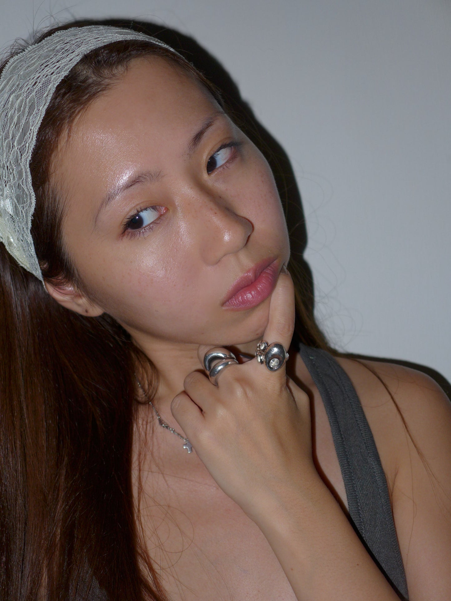 lace headband(beige)