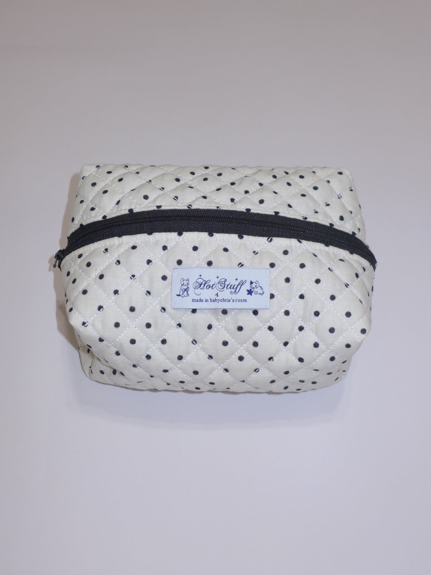 polka dot makeup bag