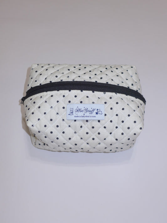 polka dot makeup bag