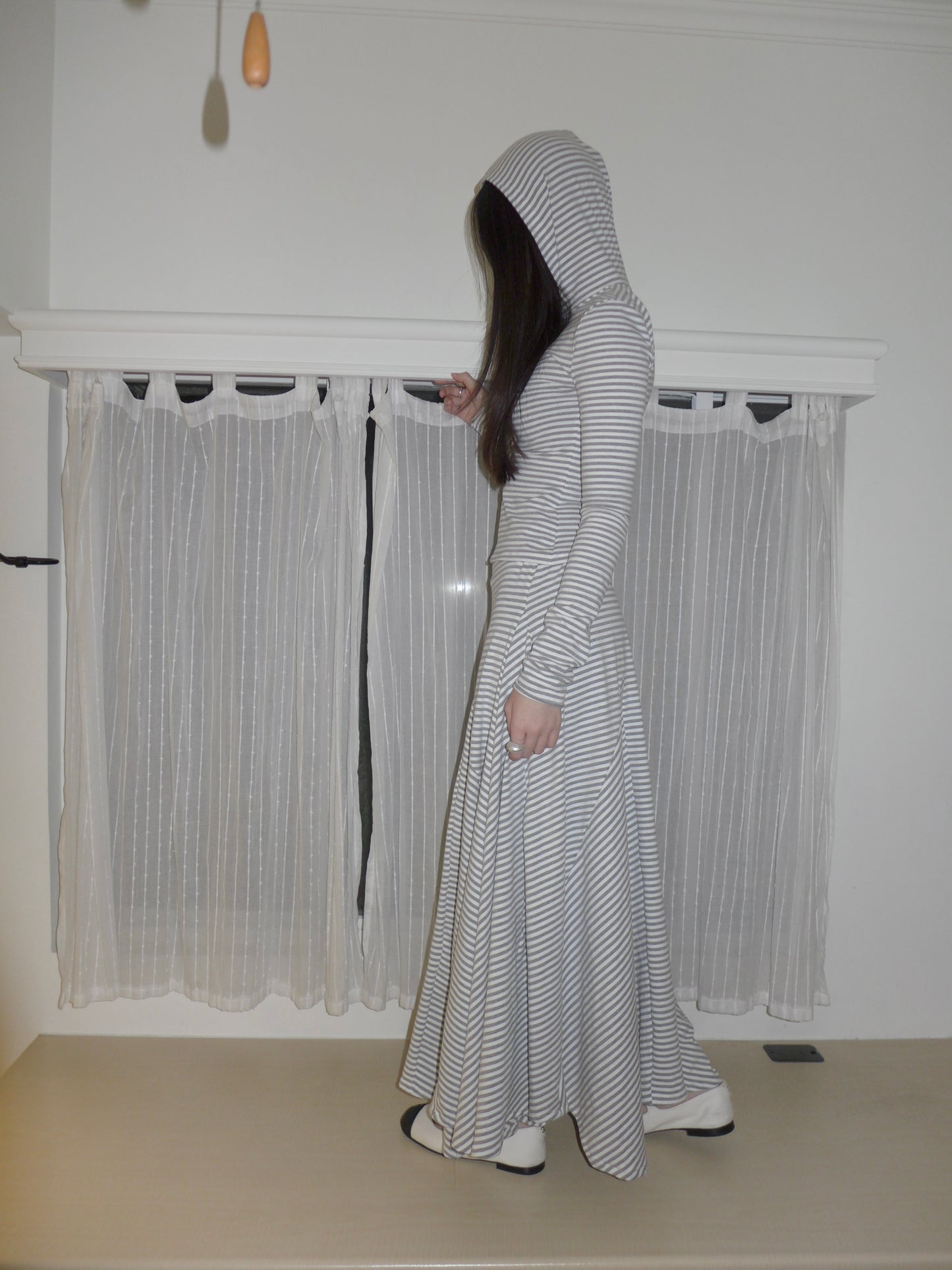 riley striped skirt(grey)