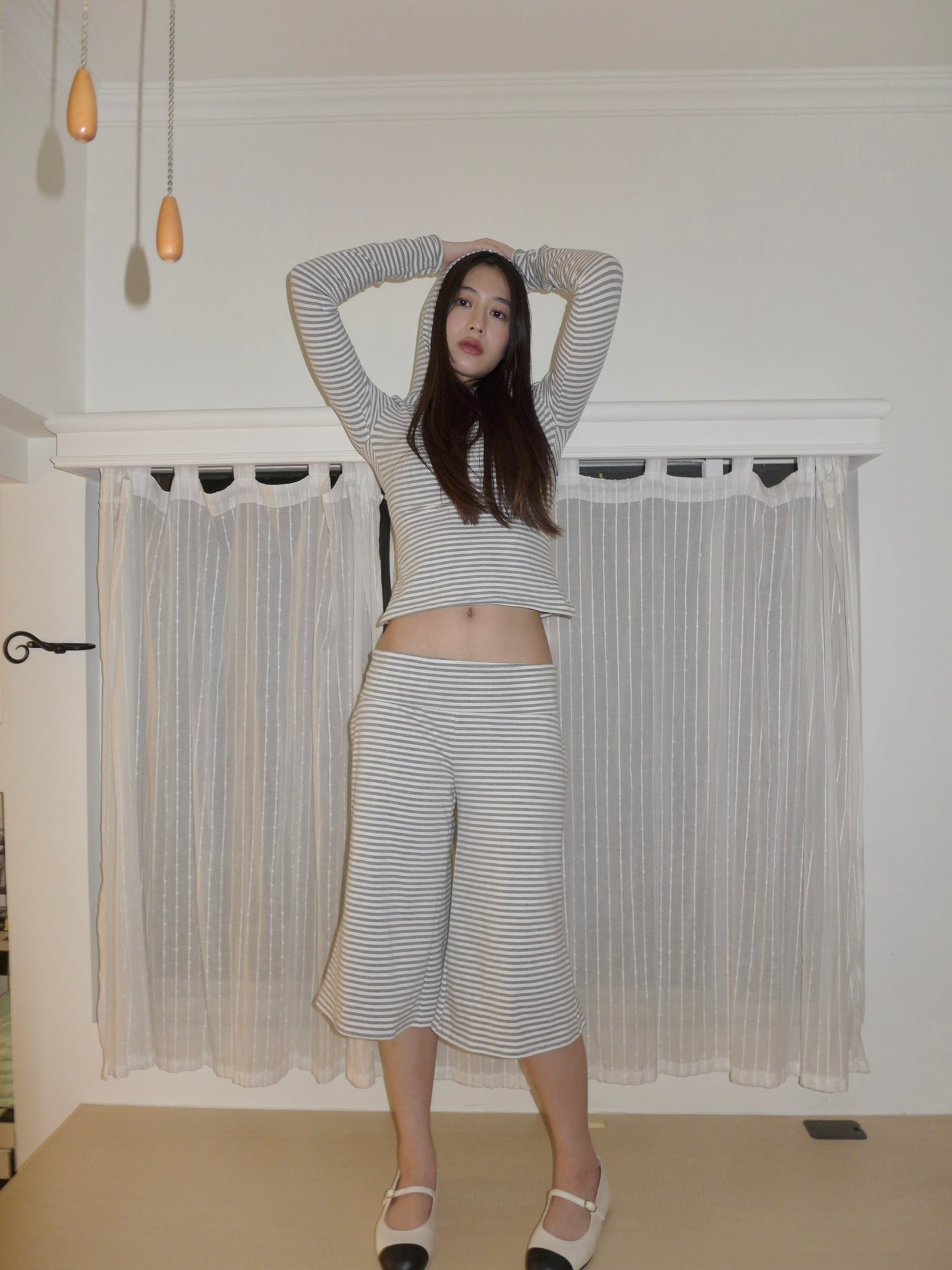 riley striped pants(grey)