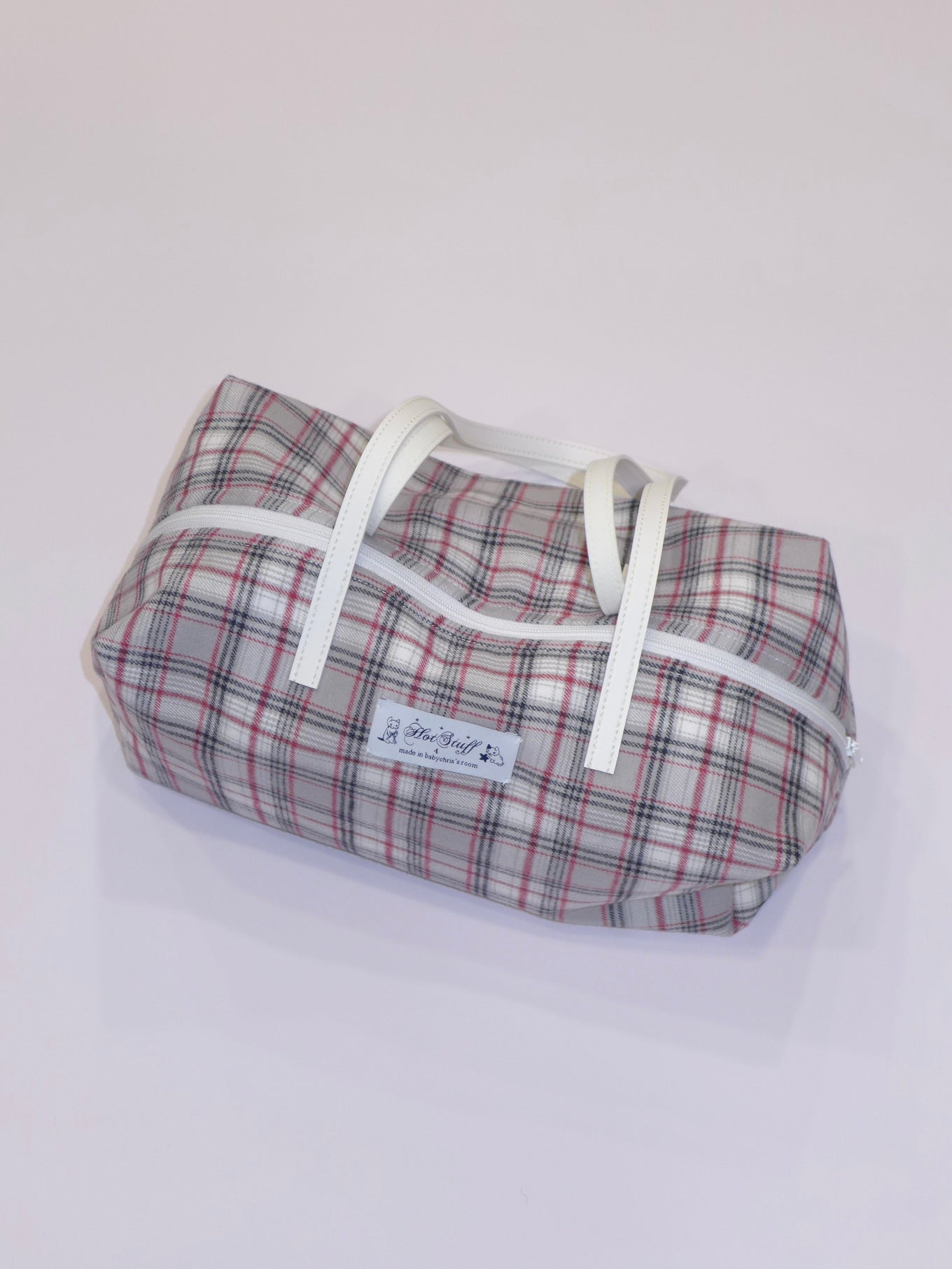 ava box bag(gray plaid)