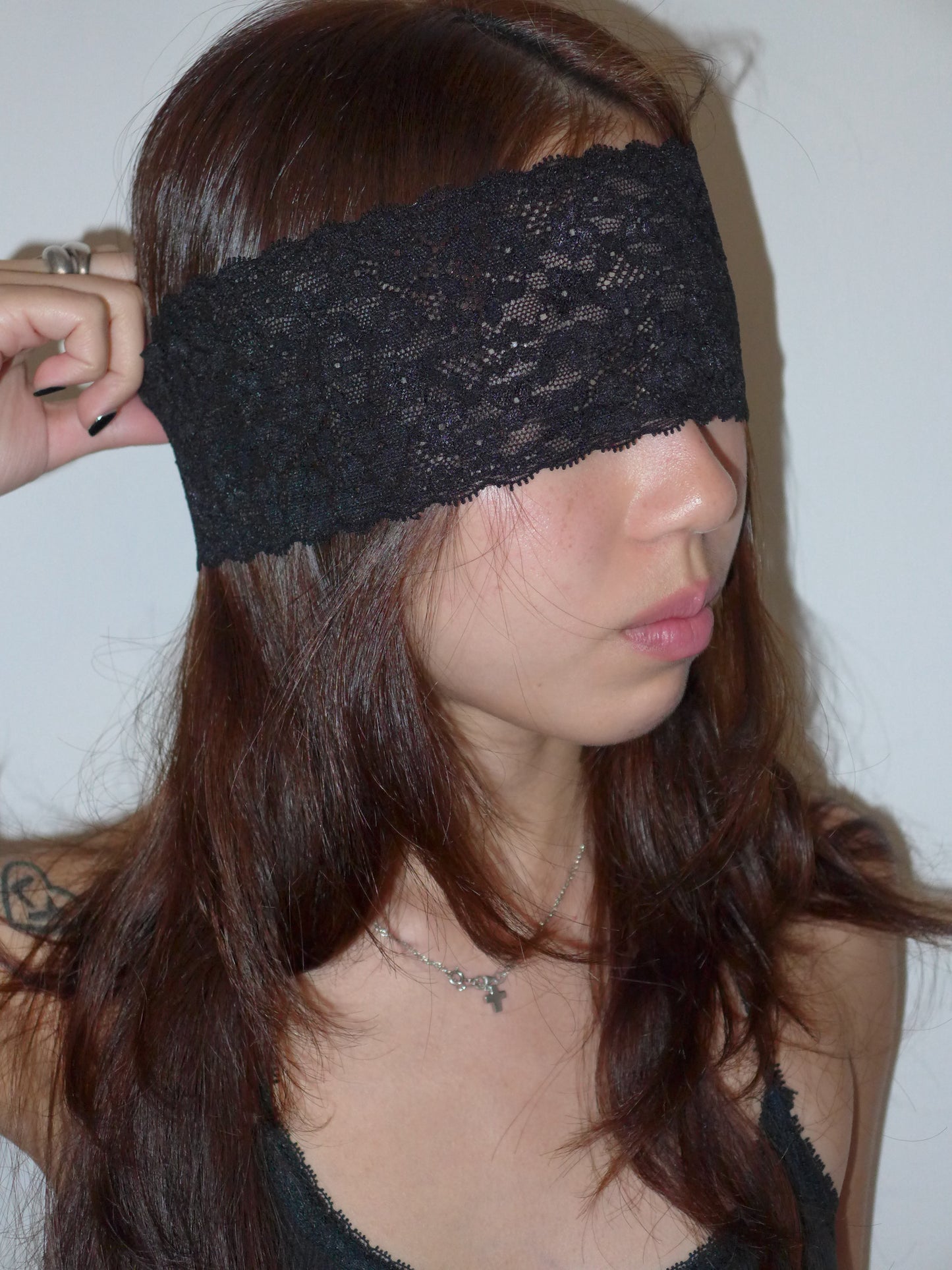 lace headband(black)