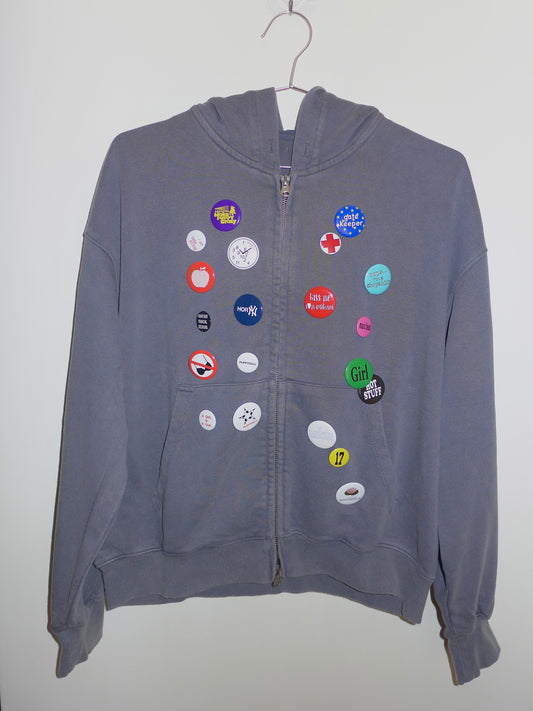 epic 20pins zip-up hoodie(puppydullxhot stuff)