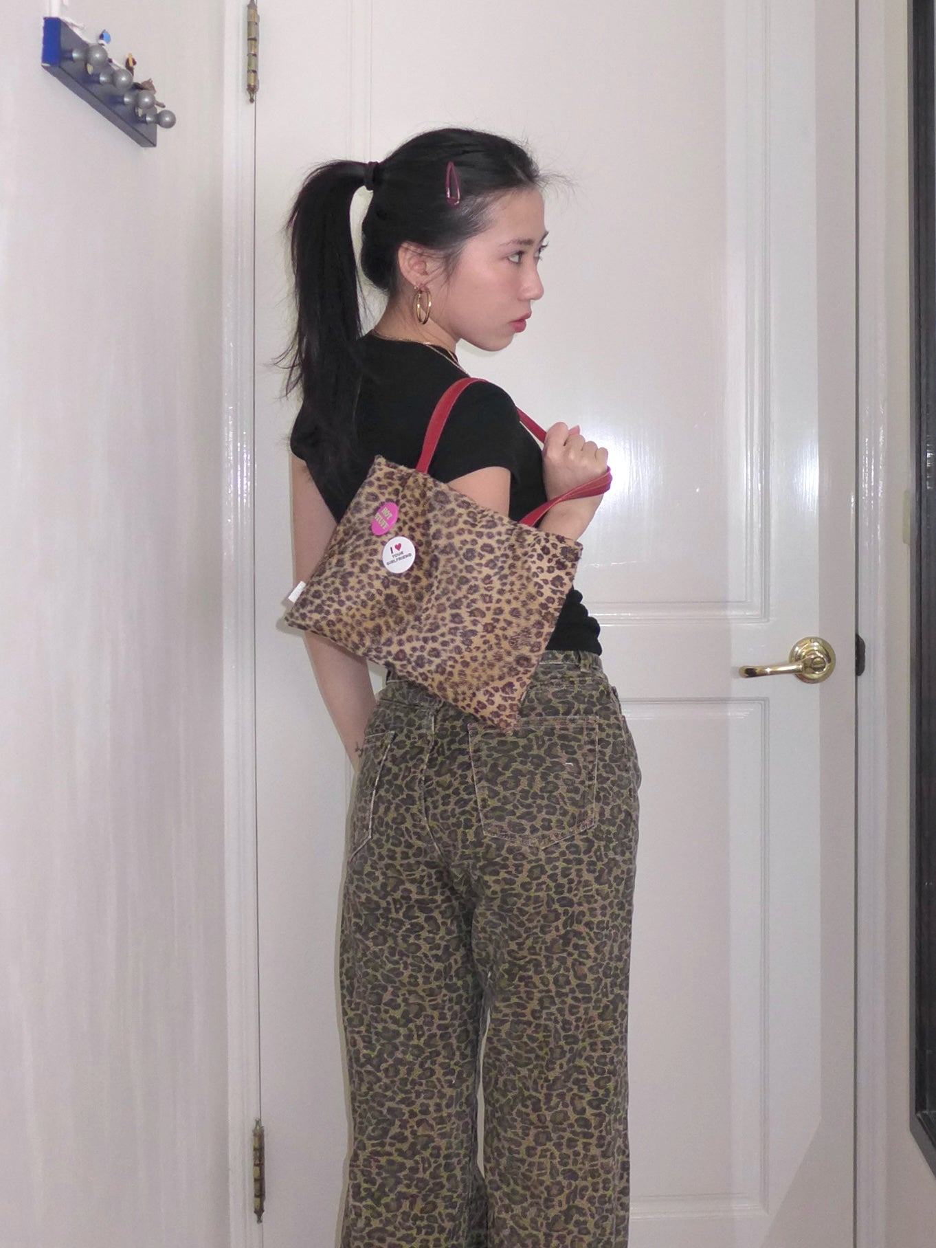 cheetah shoulder bag