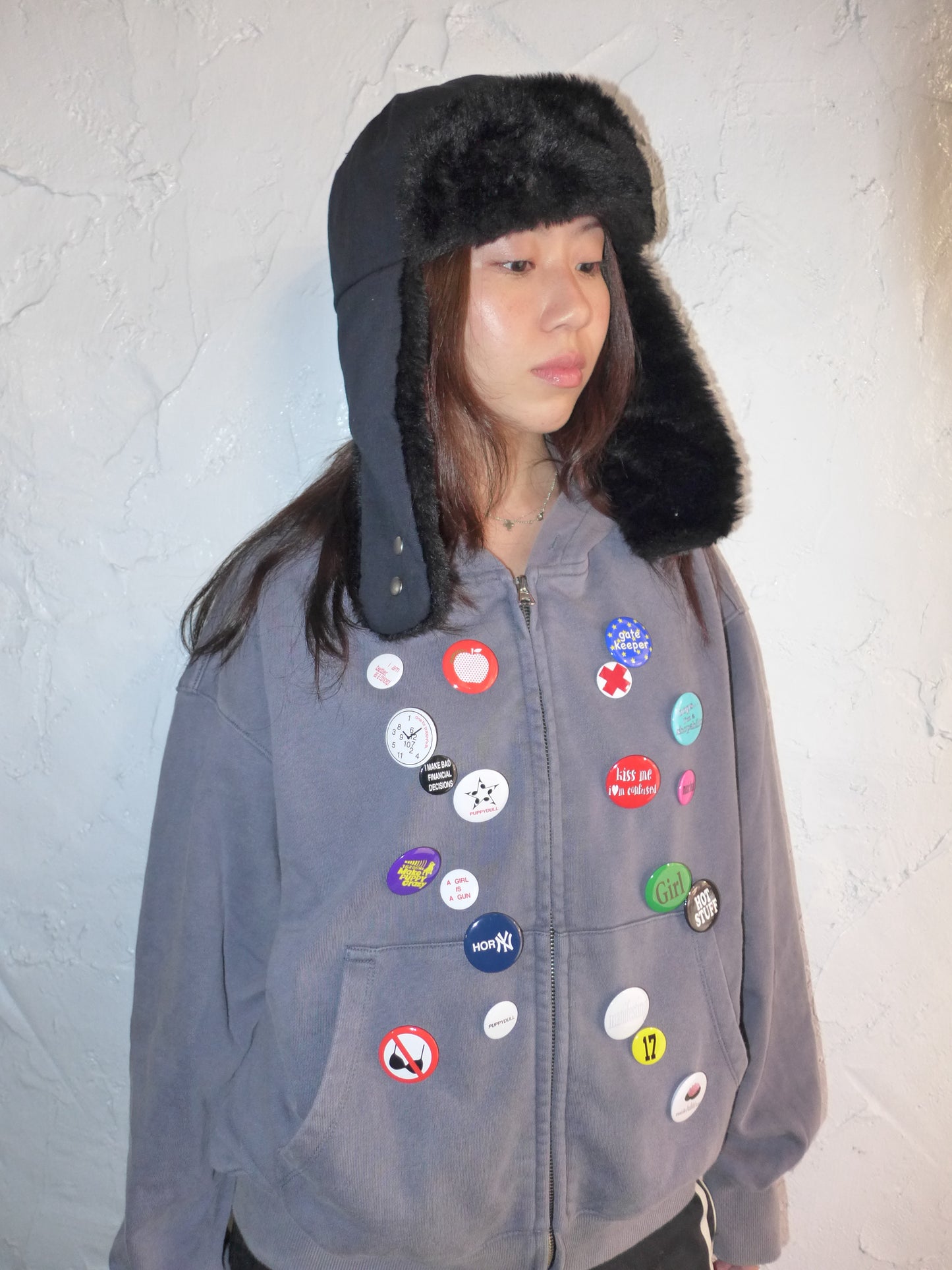 epic 20pins zip-up hoodie(puppydullxhot stuff)