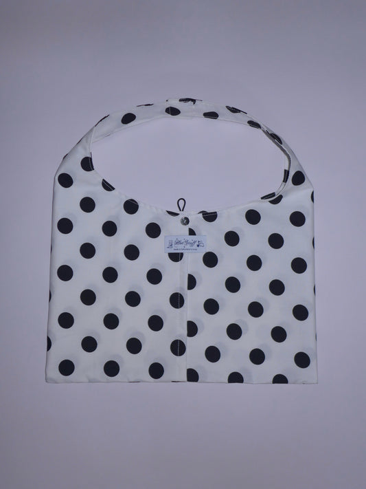 lucy shoulder bag(white polka dot)