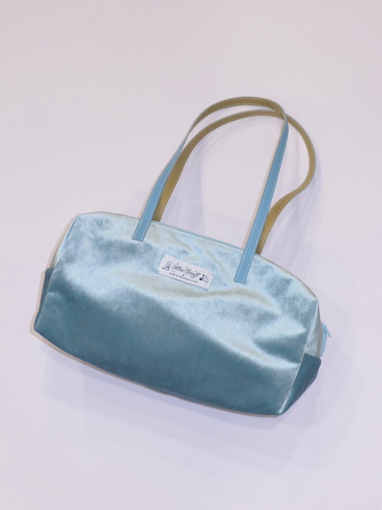 ava box bag(lake blue velvet)