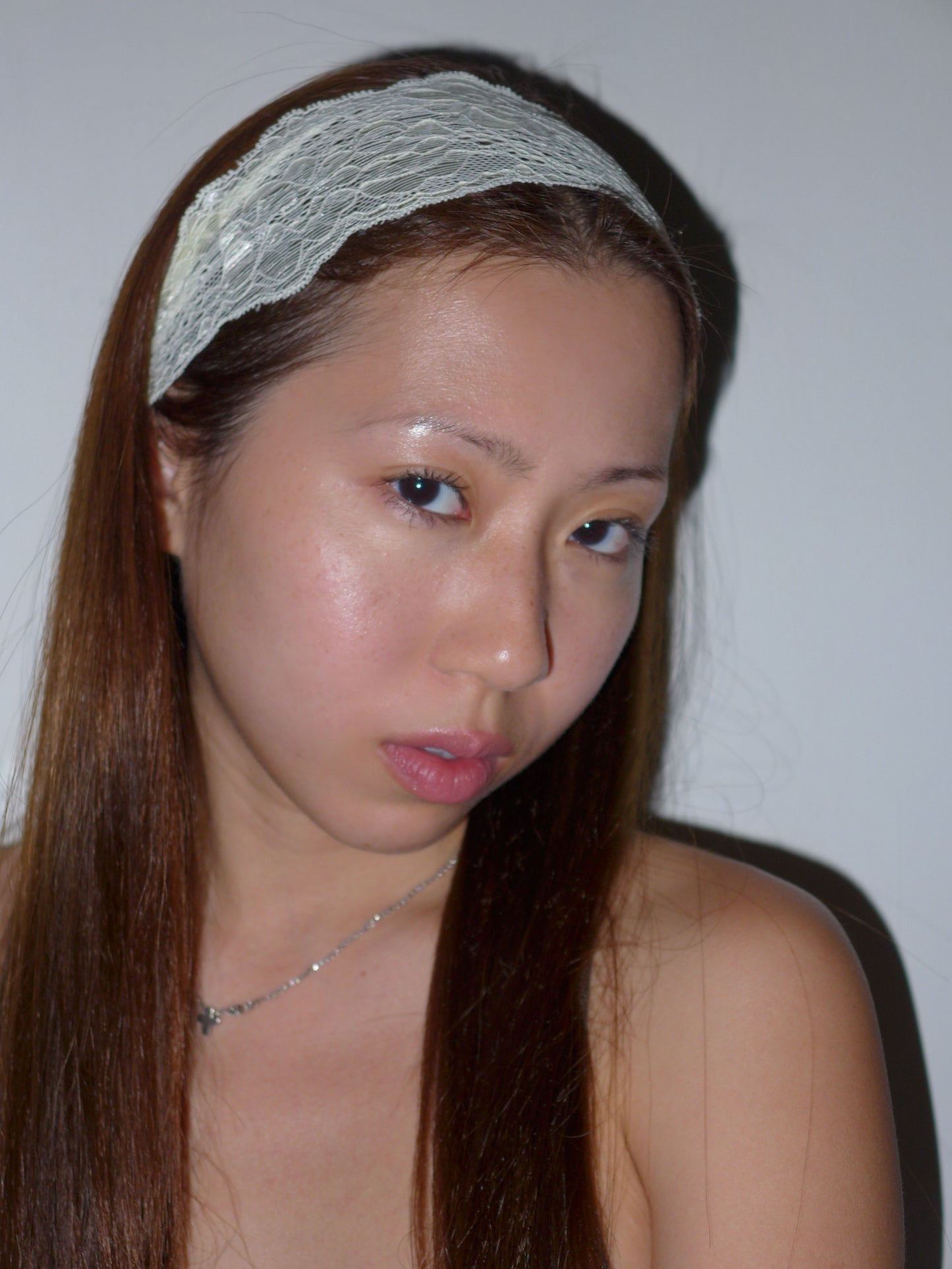 lace headband(beige)