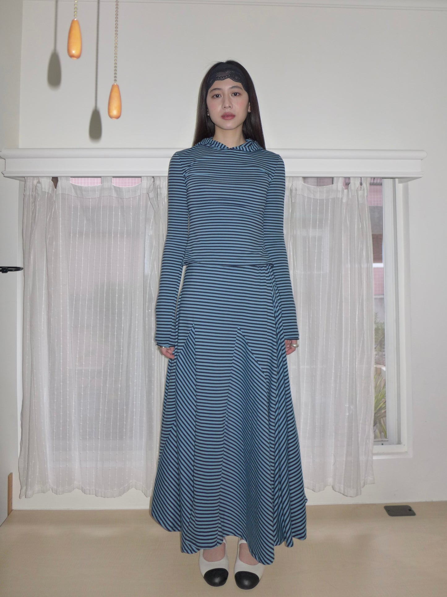 riley striped skirt(blue)