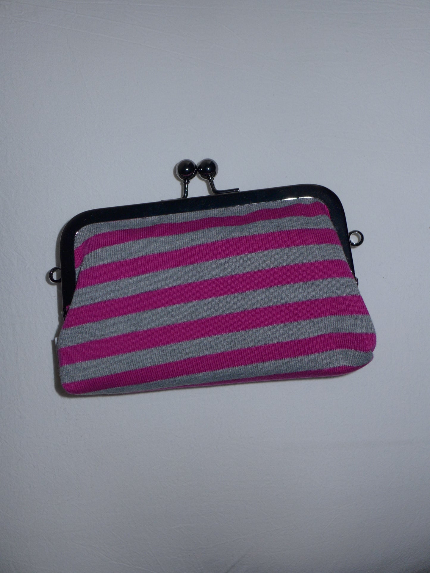 kiss lock pouch(plum&grey)