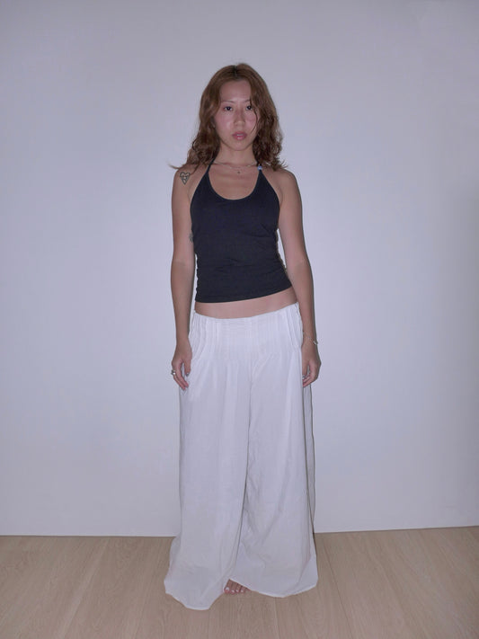 agate beads halter top(black)