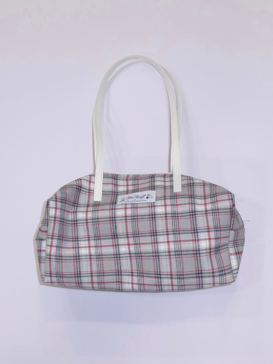 ava box bag(gray plaid)