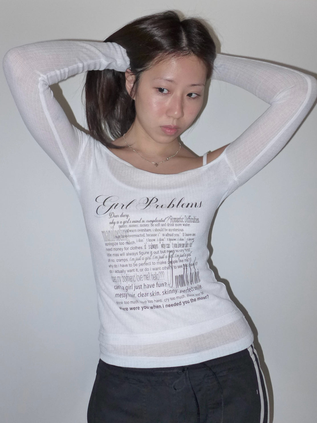 girl problems top(dark brown)