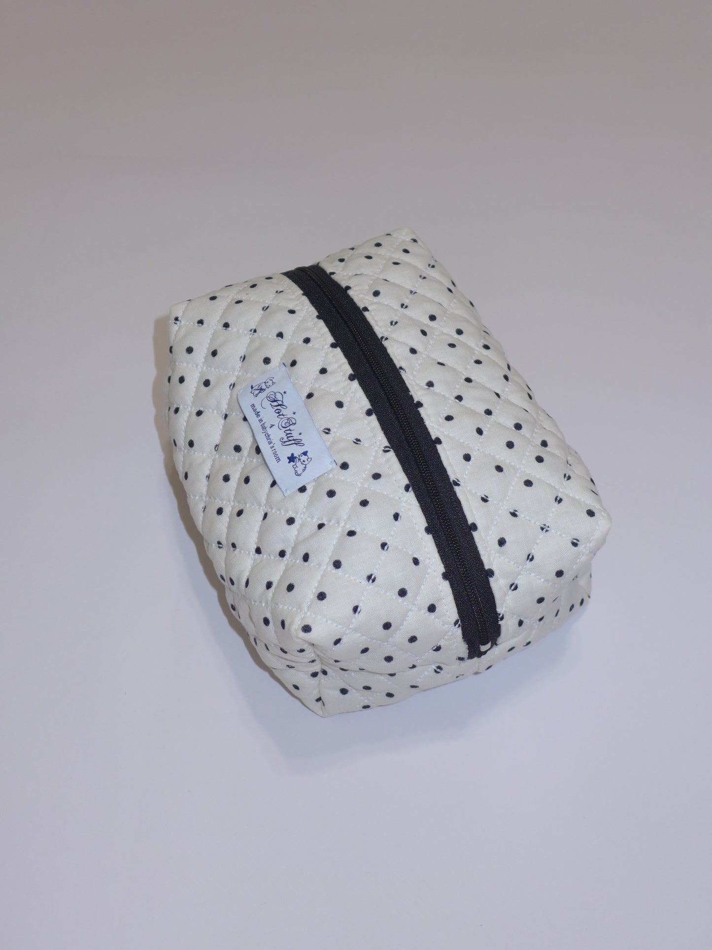 polka dot makeup bag