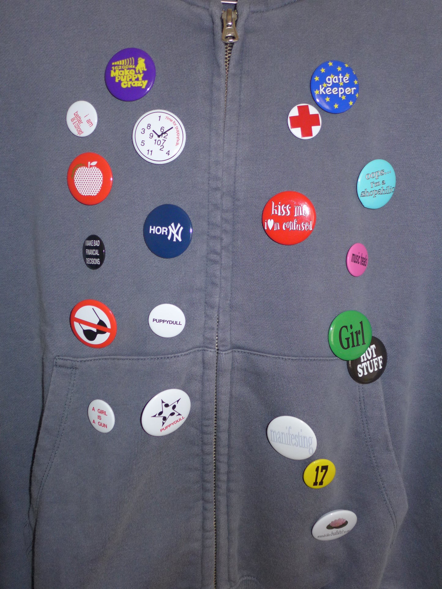 epic 20pins zip-up hoodie(puppydullxhot stuff)