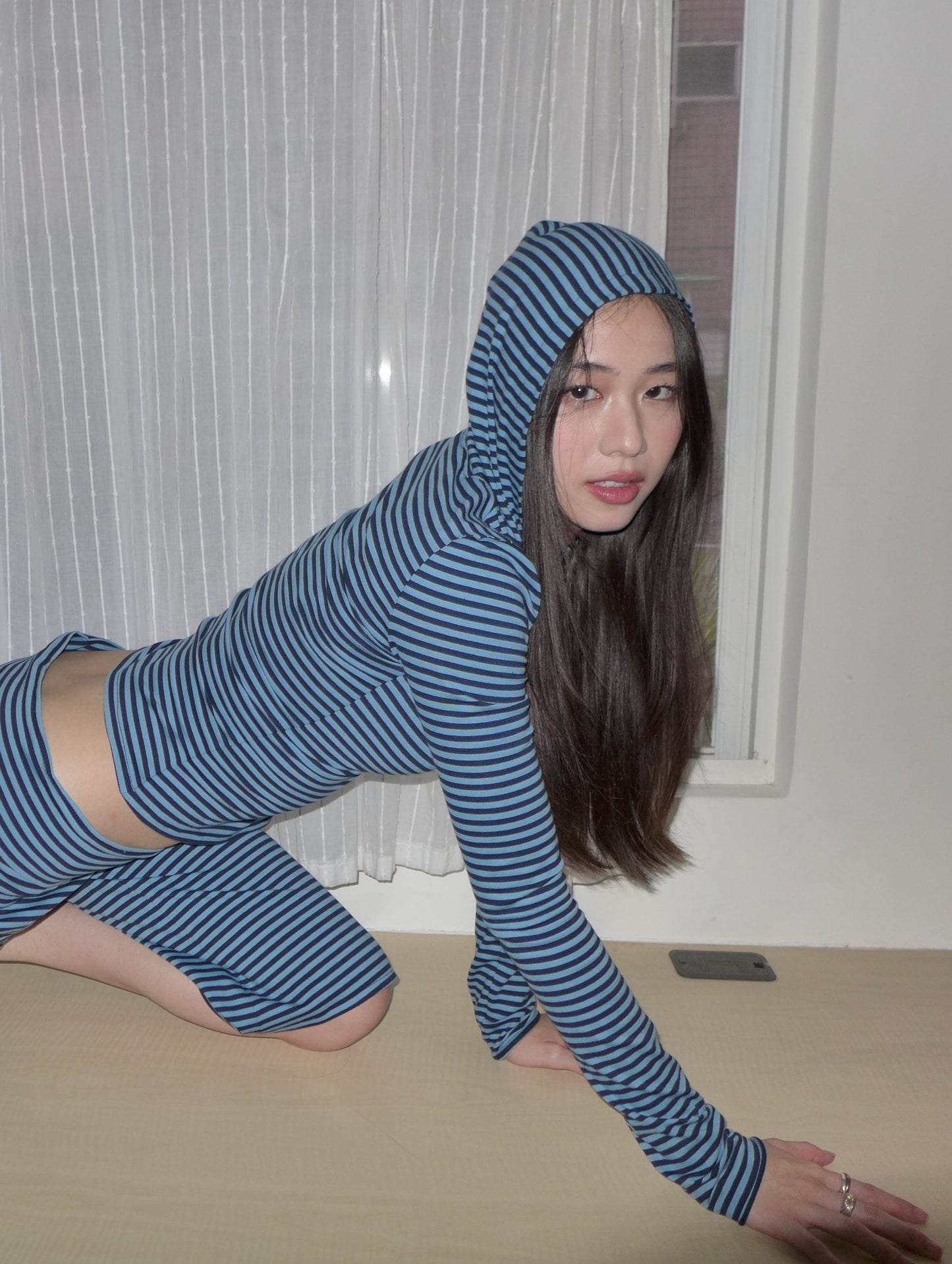 riley striped top(blue)