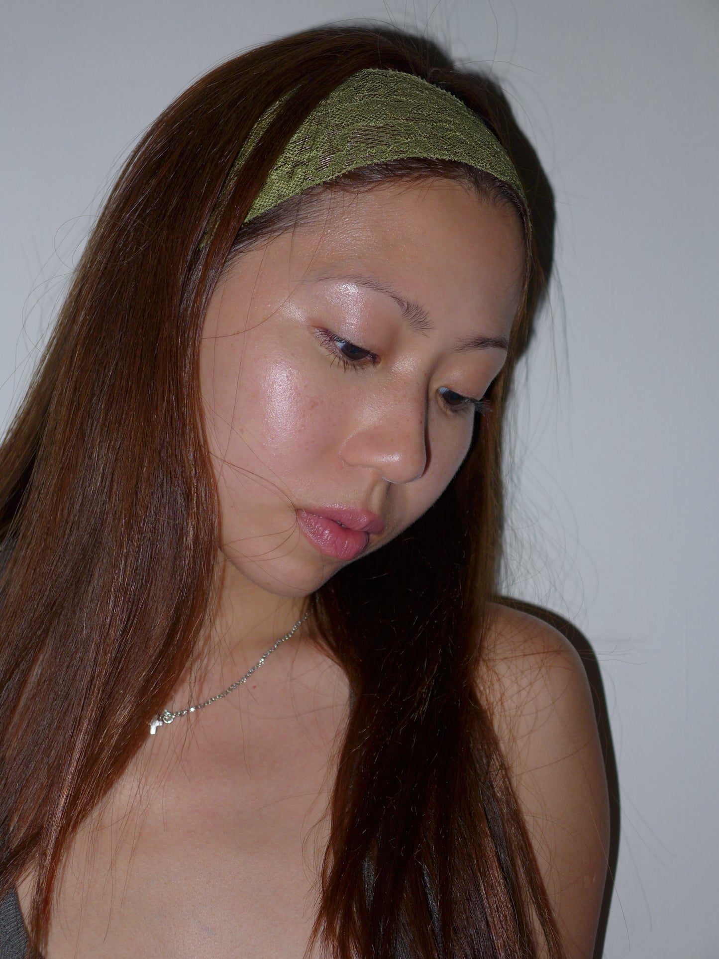 lace headband(olive green)
