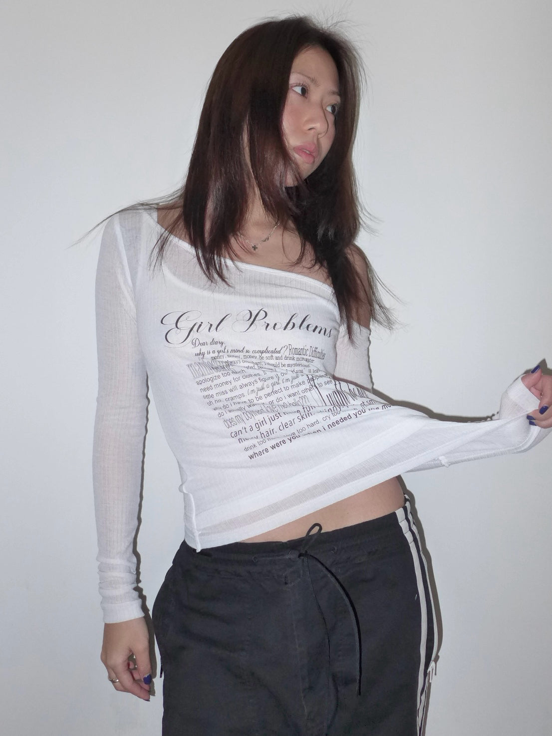 girl problems top(dark brown)