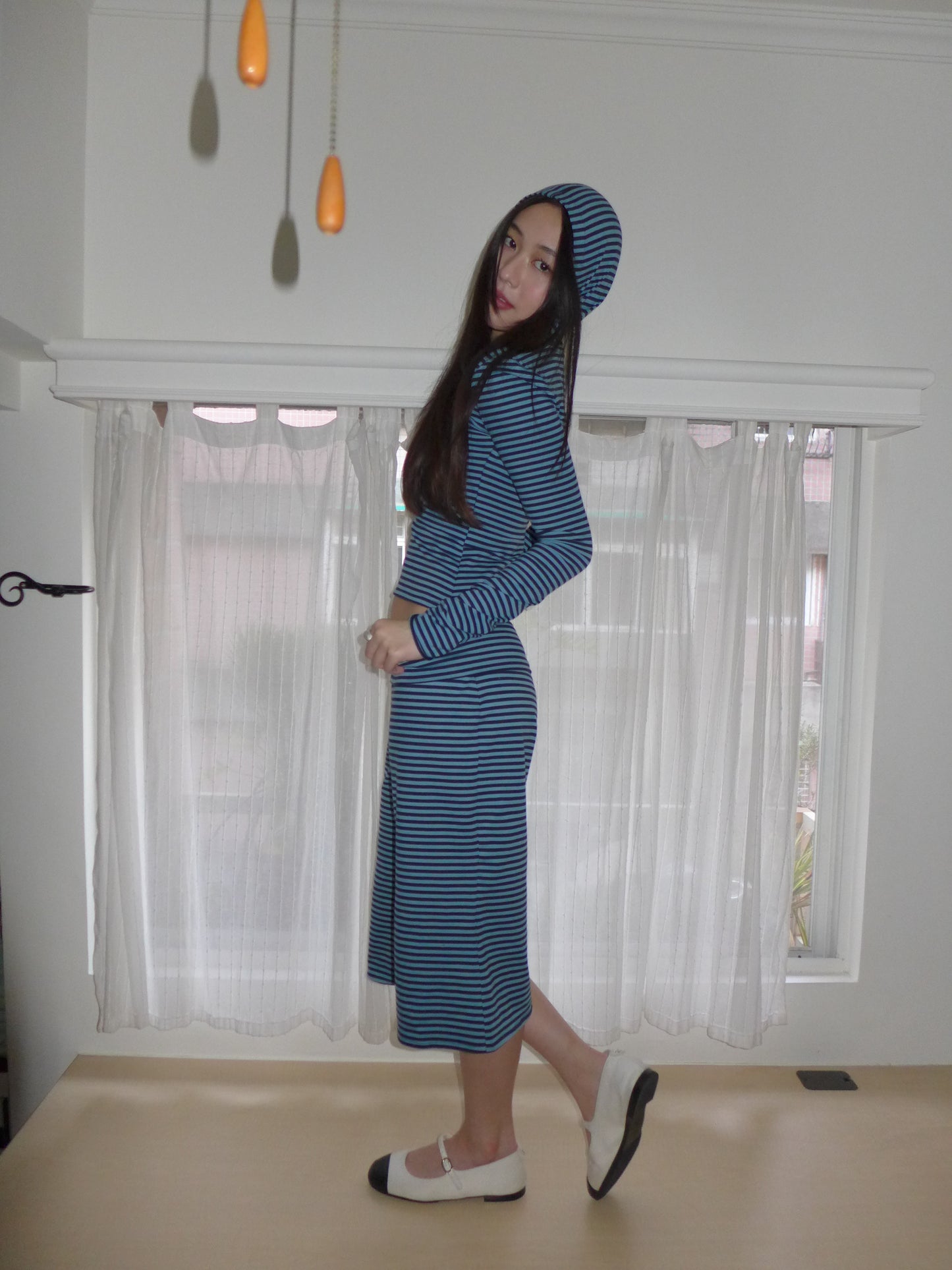 riley striped top(blue)