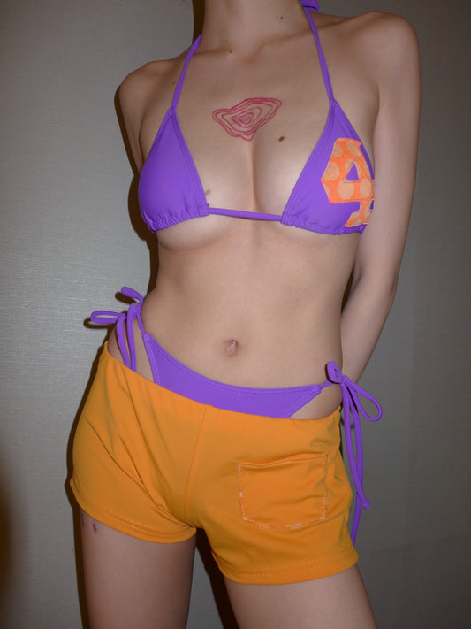 pocket mini swim shorts(orange)