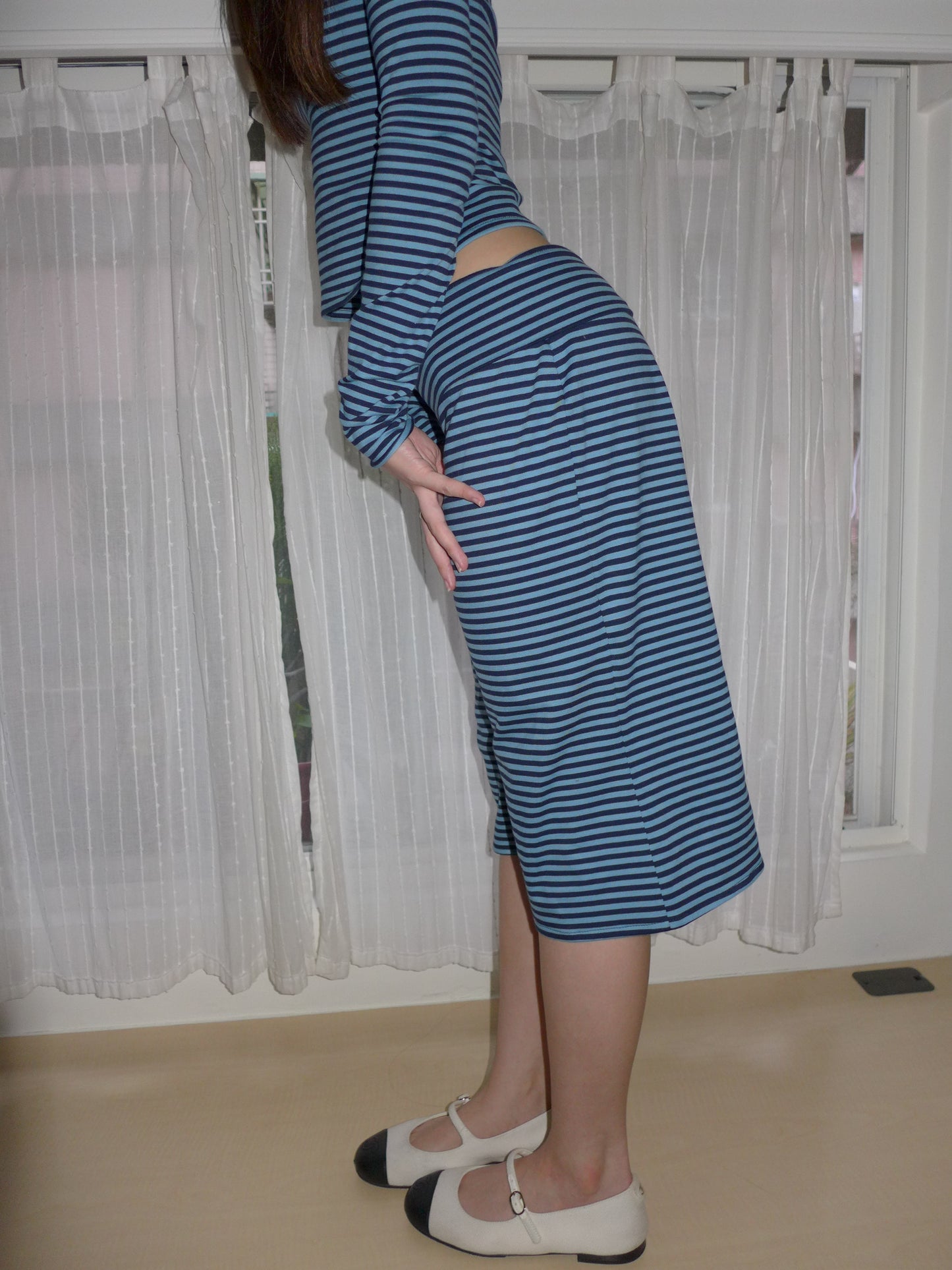 riley striped pants(blue)