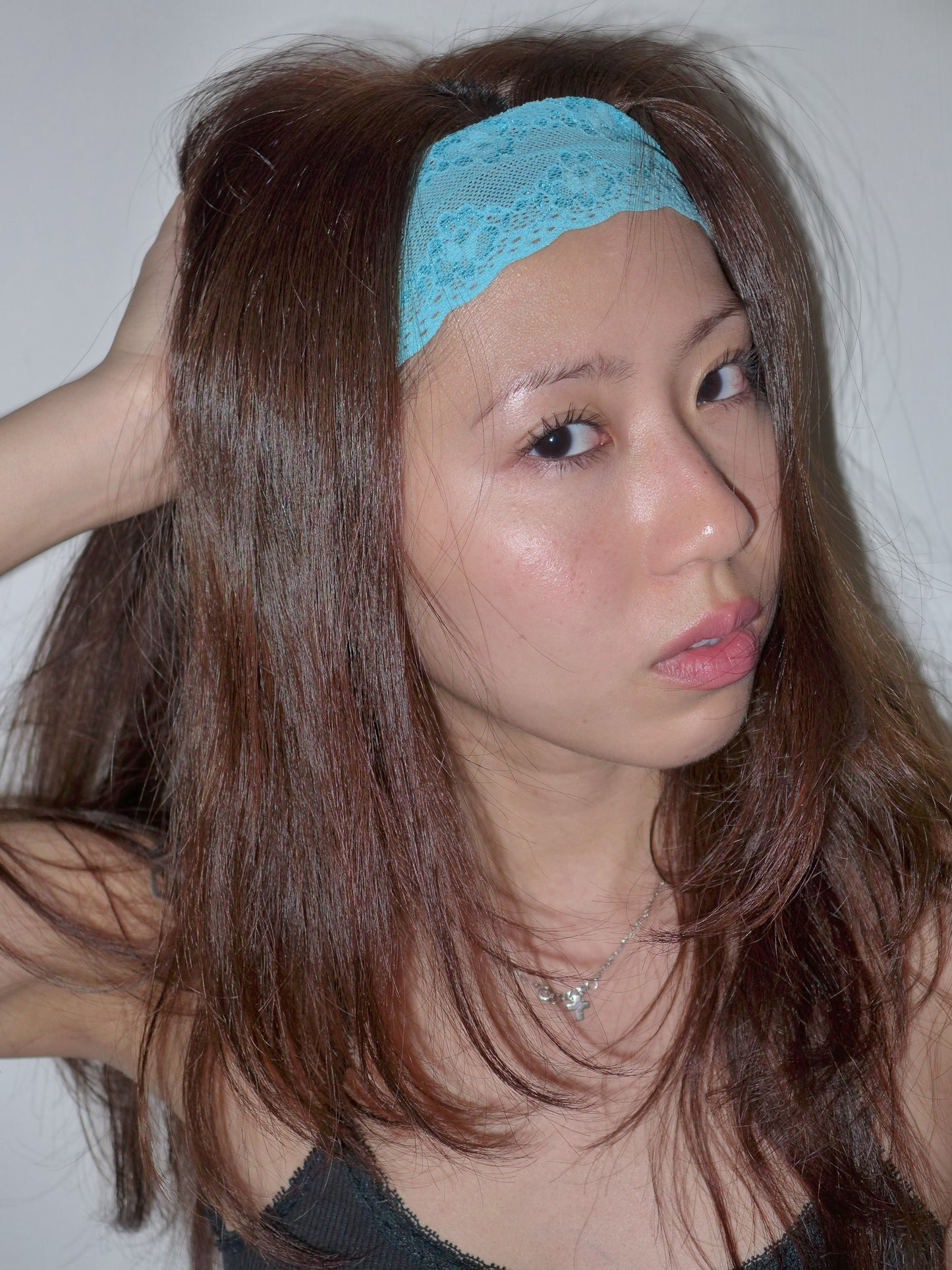 lace headband(turquoise)
