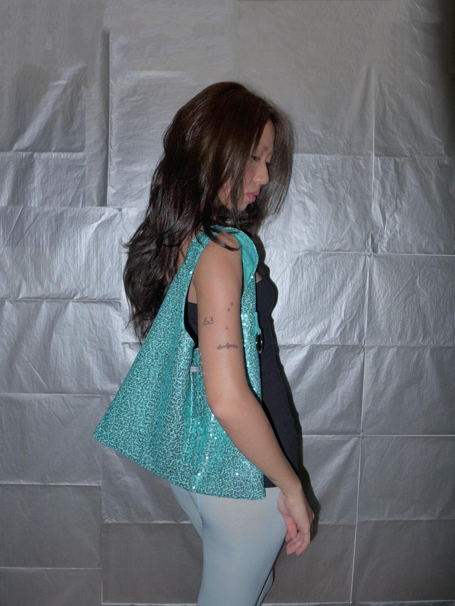 lucy bag(tiffany blue sequin)